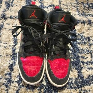 Kids Black and Red Jordans